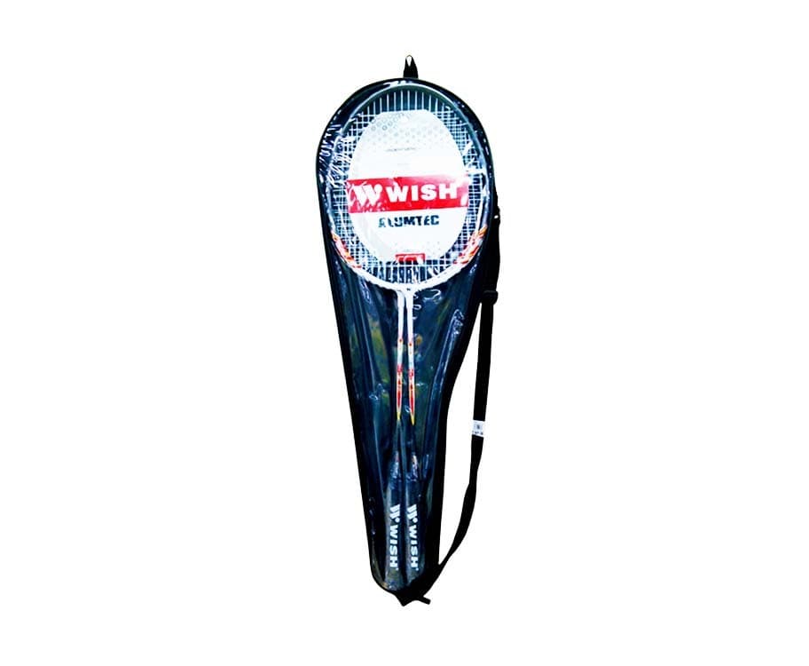 Wish Alumtec Badminton Racket Red with Bag Black 2 Pieces