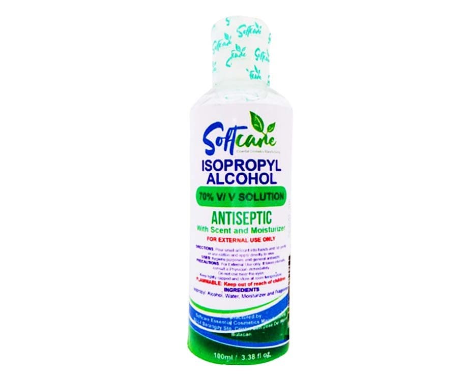 Softcare Isopropyl Alcohol 70% Solution Antiseptic with Scent and Moisturizer 100mL