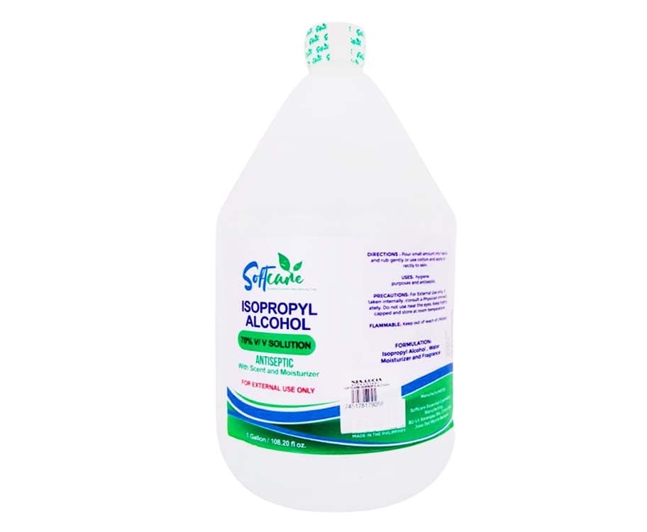 Softcare Isopropyl Alcohol 70% Solution Antiseptic with Scent & Moisturizer 1 Gallon