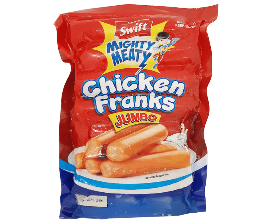 Swift Mighty Meaty Chicken Franks Jumbo 500g