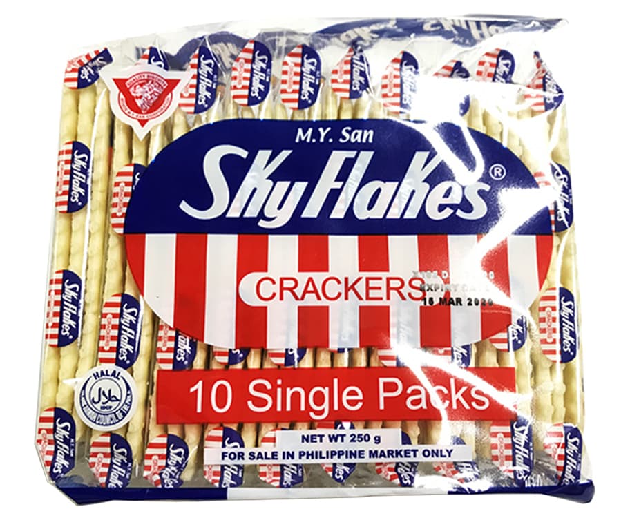 M.Y. San Sky Flakes Crackers (10 Packs x 25g)