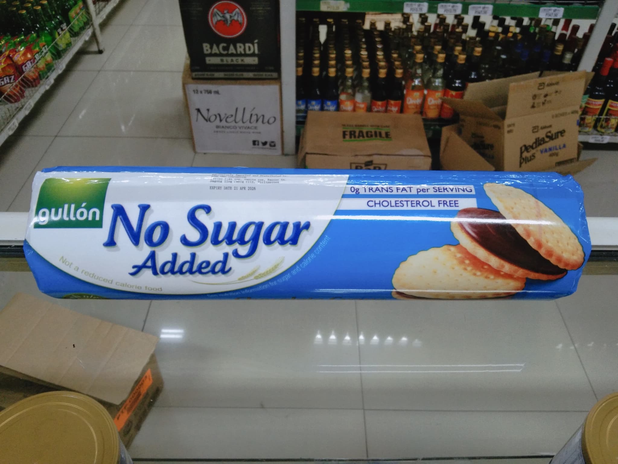 Gullón No Sugar Added Chocolate Creme Sandwhich Cookies 250g