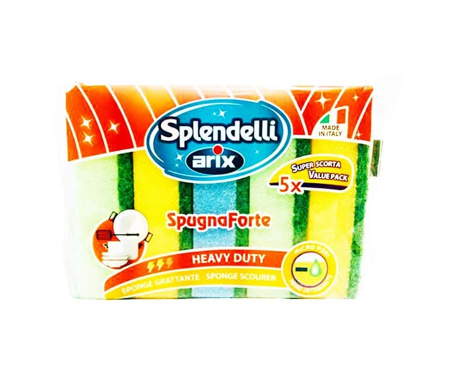 Splendelli Arix Heavy Duty Sponge Scourer Value Pack 5 Pieces