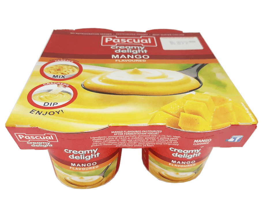 Pascual Creamy Delight Mango Flavor (4 Packs x 100g)