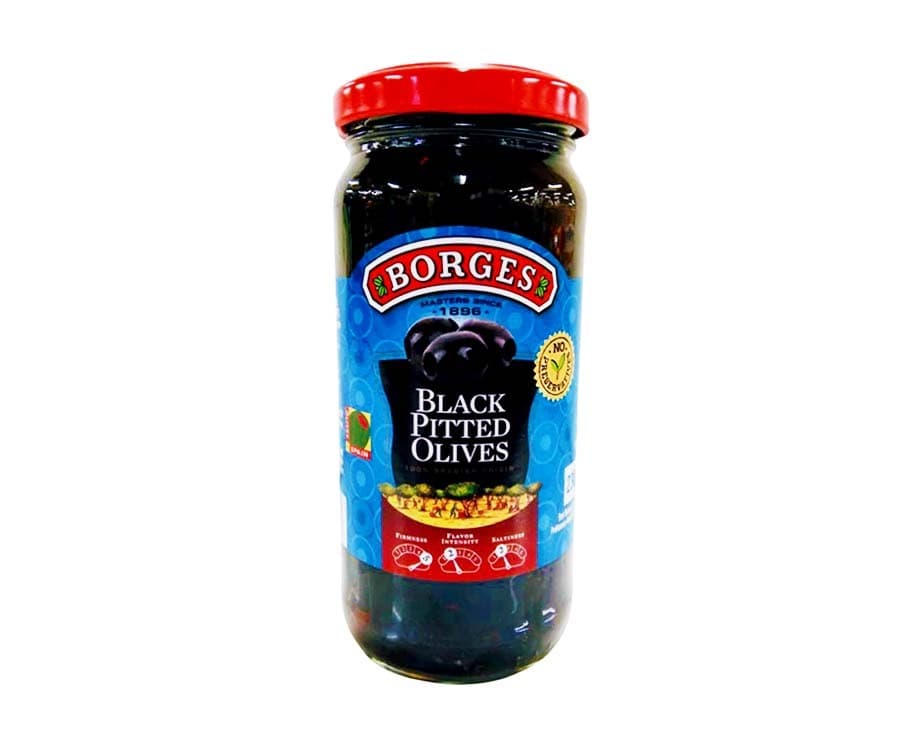 Borges Black Pitted Olives 230g