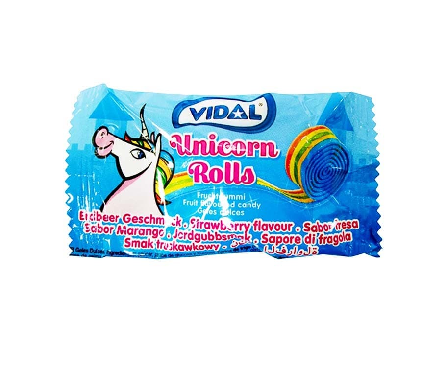Vidal Unicorn Rolls Strawberry Flavor 19g