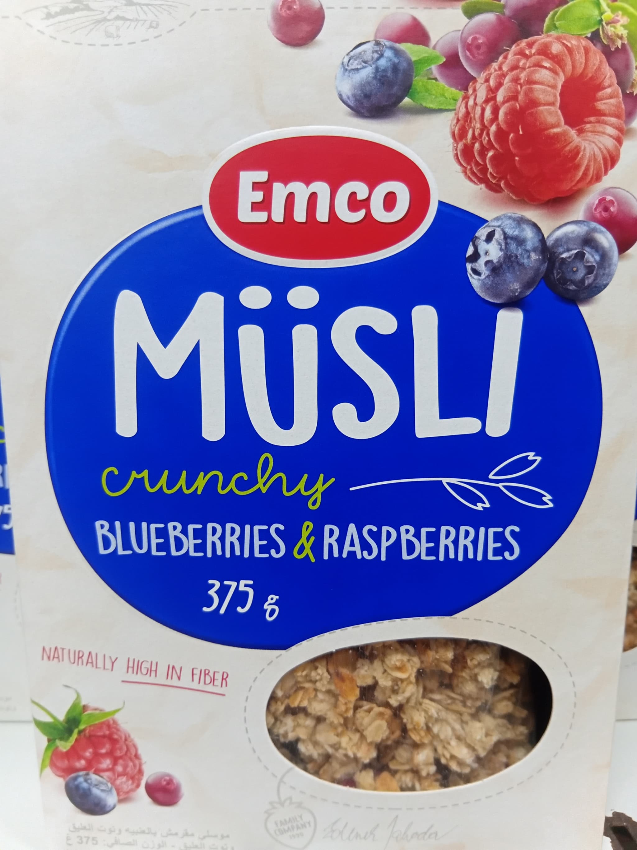 Emco Musli Crunchy Blueberries & Raspeberries 375g