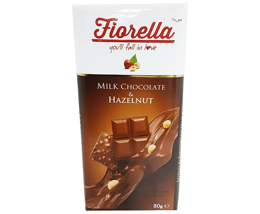 Fiorella Milk Chocolate & Hazelnut 80g
