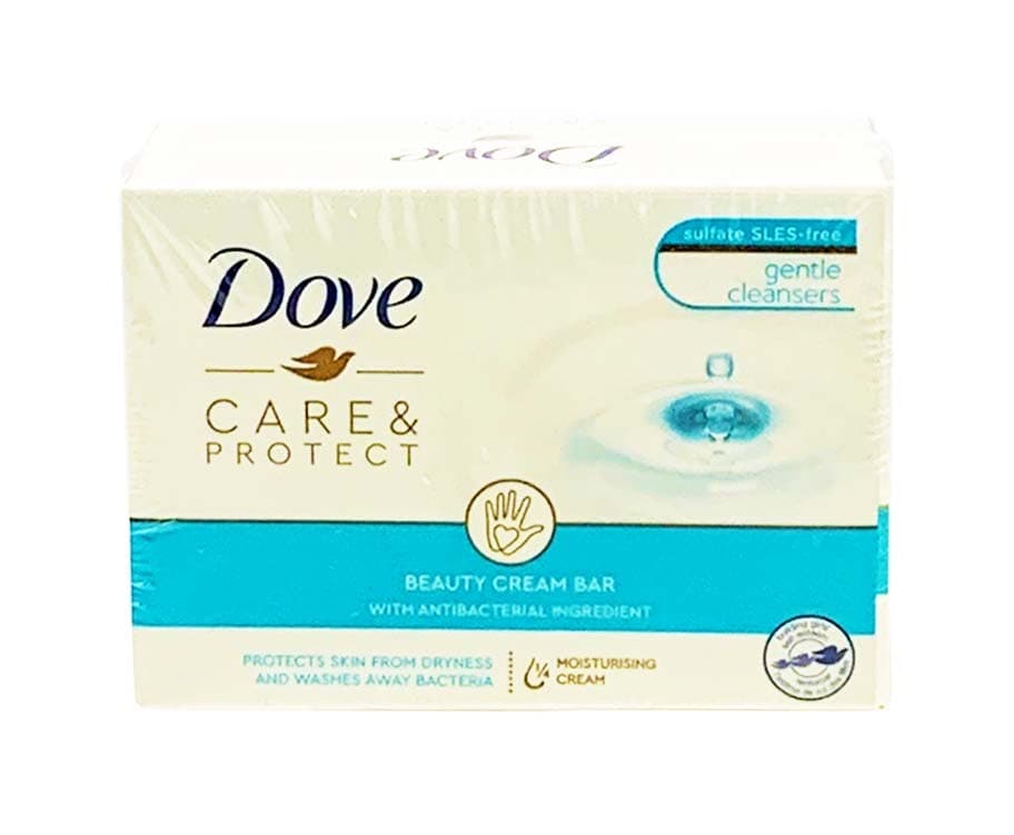 Dove Care & Protect Beauty Cream Bar with Antibacterial Ingredient Gentle Cleansers 100g