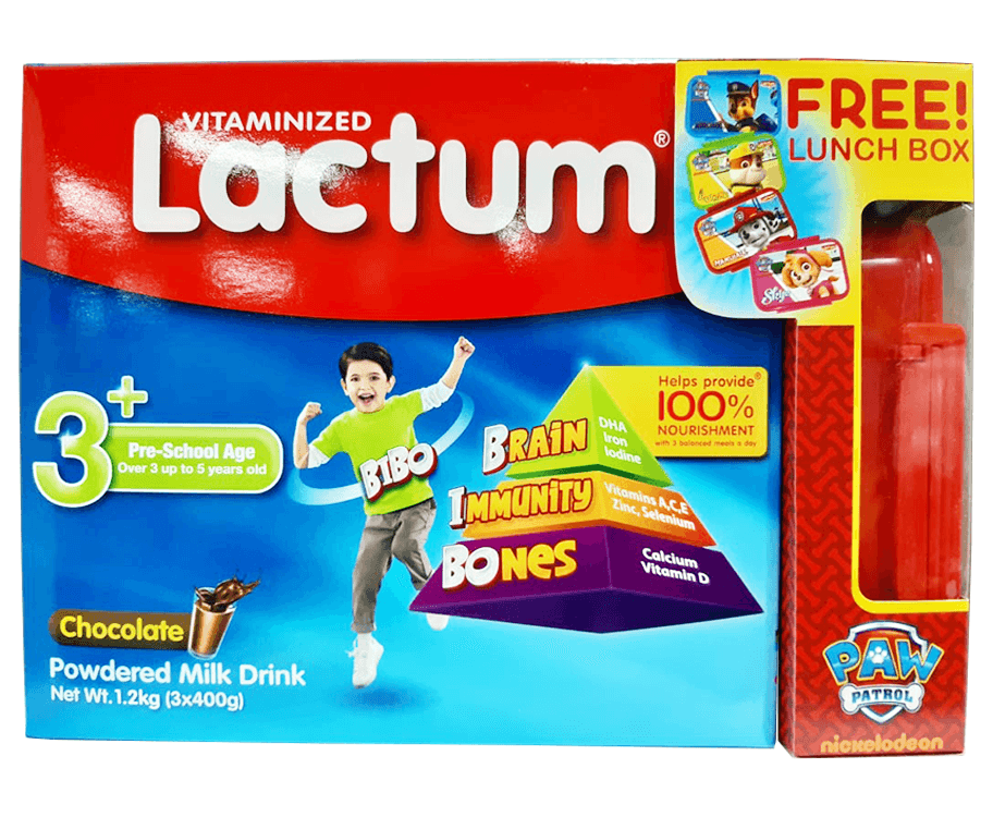 Vitaminized Lactum Over 3 up to 5 Years Old Chocolate 1.2kg