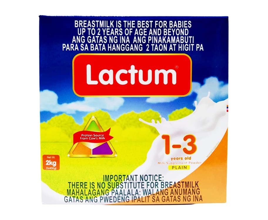 Lactum Plain 1-3 Years Old (5 x 400g) 2kg