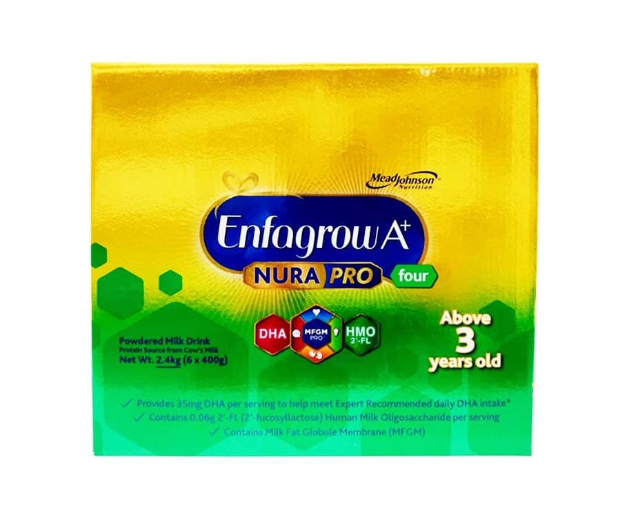 Enfagrow A+ Nura Pro Four Powdered Milk Drink Above 3 Years Old 2.4kg(6packs x 400g)