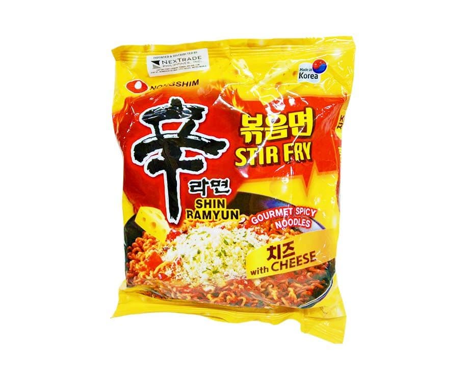 Nongshim Shin Ramyun Stir Fry Gourmet Spicy Noodles with Cheese 136g