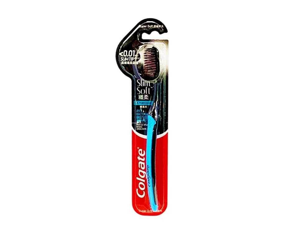 Colgate Slim Soft Charcoal Anti Bacterial Bristles Toothbrush 1 Piece