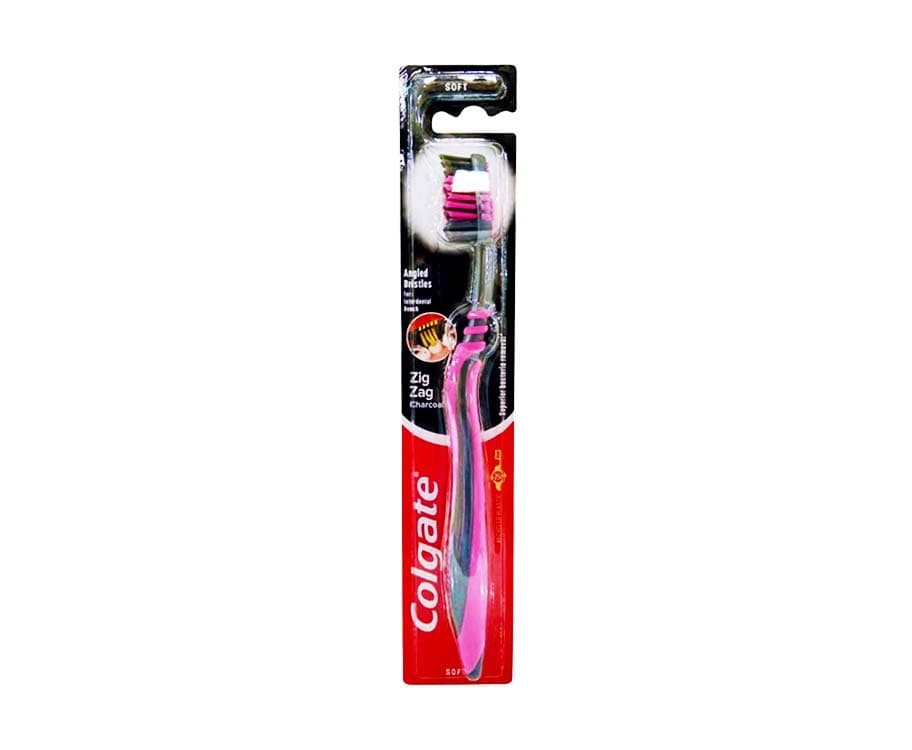 Colgate ZigZag Charcoal Soft Toothbrush Pink 1 Piece