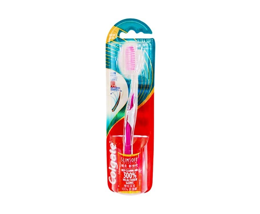 Colgate Slim Soft Advanced Ultra Soft Toothbrush 1 Piece Pink
