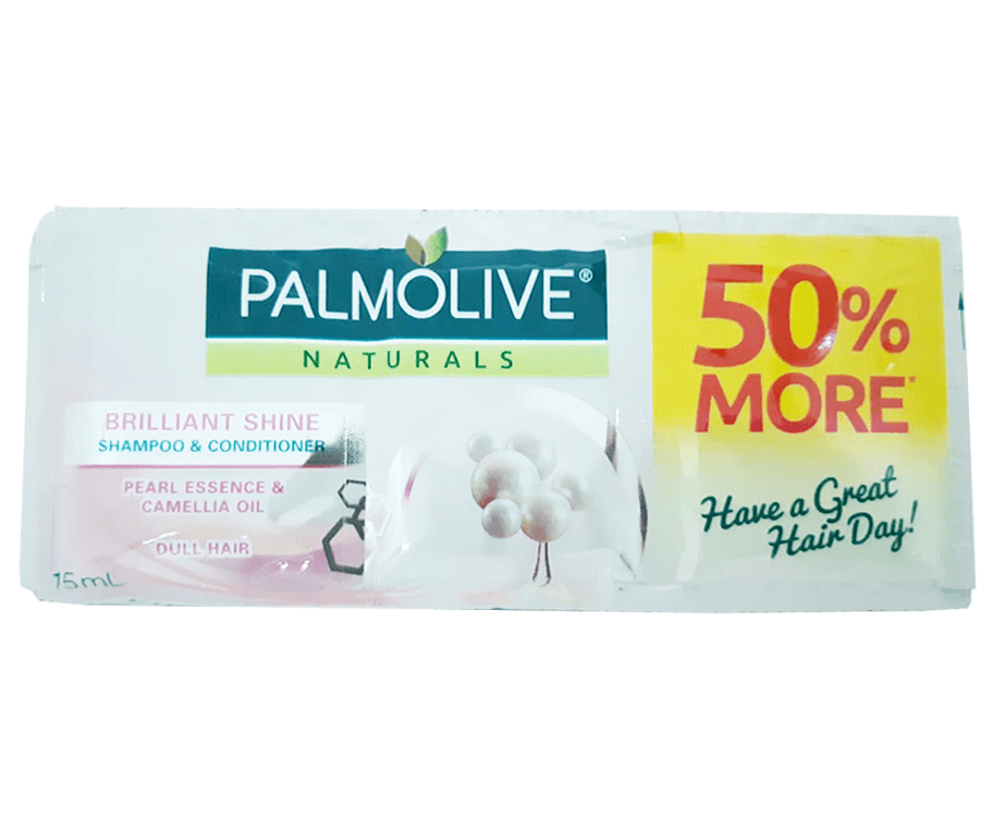 Palmolive Naturals Glossy Shine Shampoo & Conditioner Pearl Essence & Camellia Oil (6 Packs x 15mL)