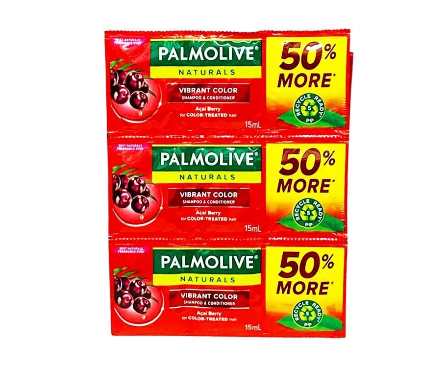 Palmolive Naturals Vibrant Color Shampoo & Conditioner Acai Berry (6 Packs x 15mL)