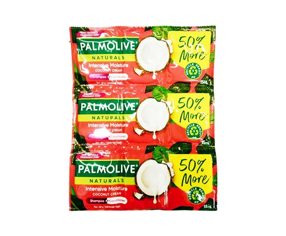 Palmolive Naturals Intensive Moisture Coconut Cream Shampoo + Conditioner (6 Packs x 15mL)