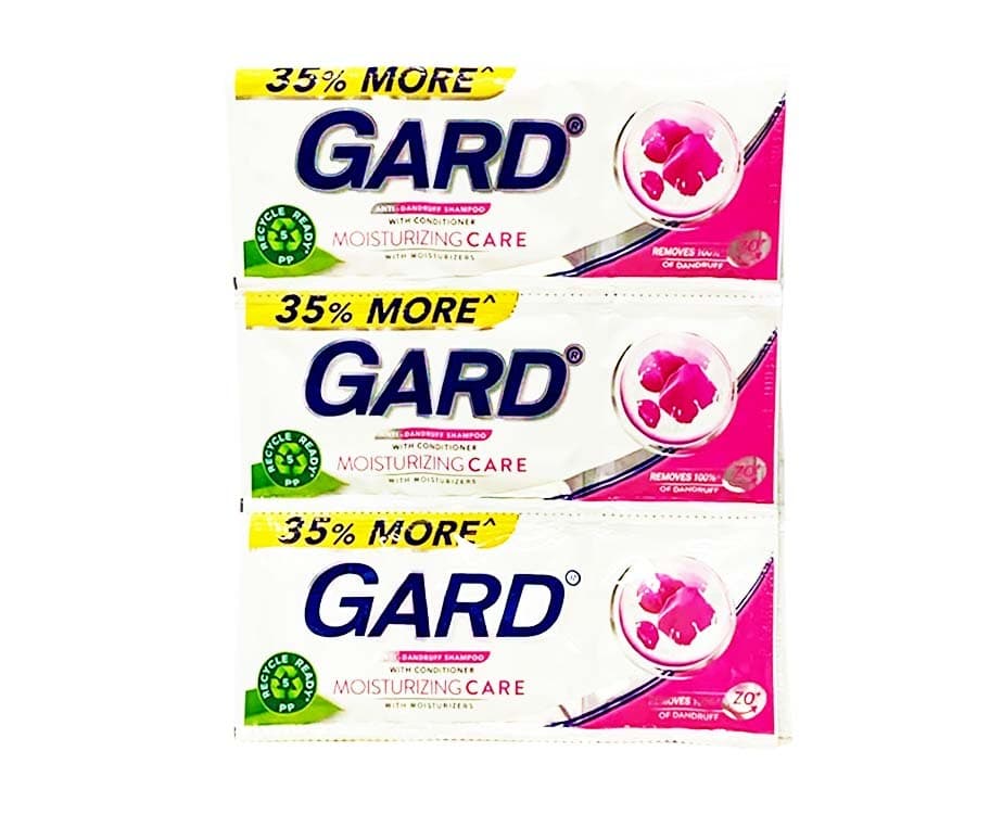Gard Anti-Dandruff Shampoo with Conditioner Moisturizing Care with Moisturizer (6 Packs x 13.5mL)