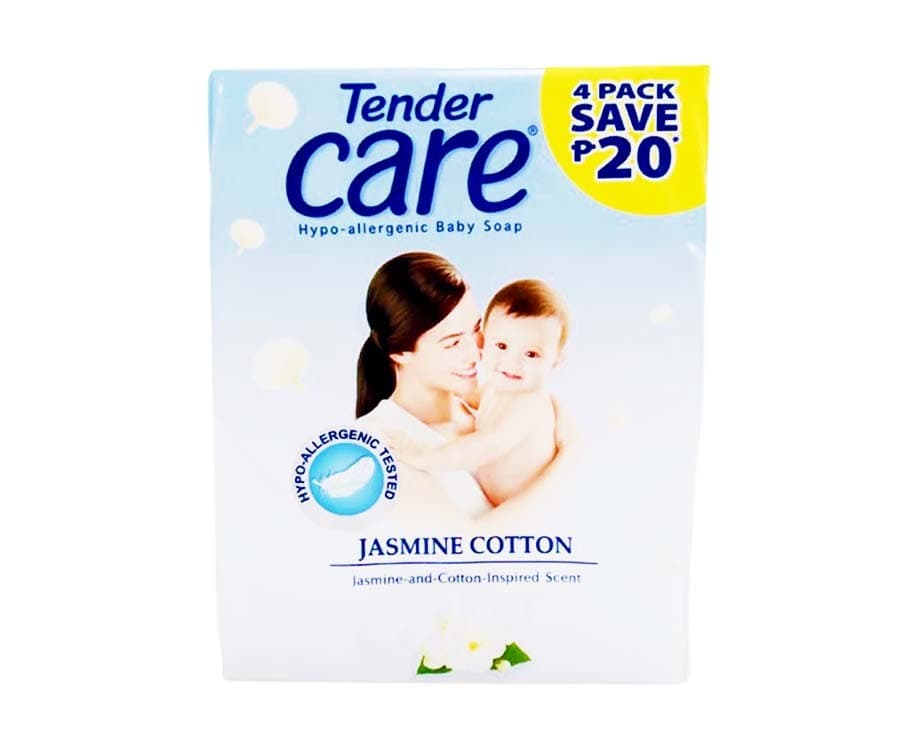 Tender Care Hypo-allergenic Baby Soap Jasmin Cotton (4 Packs x 65g)