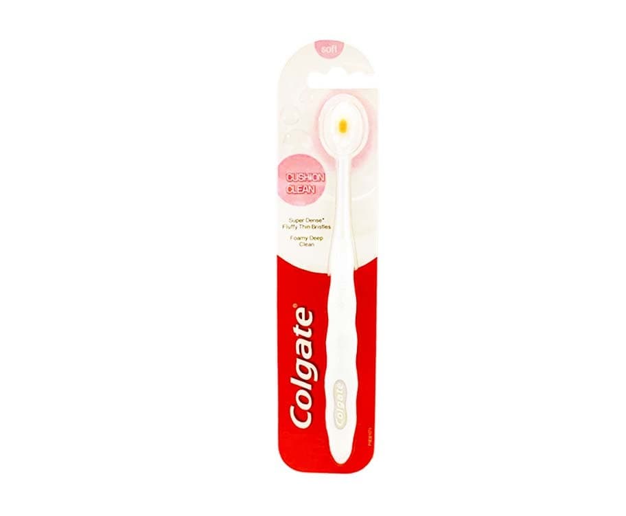 Colgate Cushion Clean Super Dense Fluffy Thin Bristles Foamy Deep Clean Soft Toothbrush 1 Piece