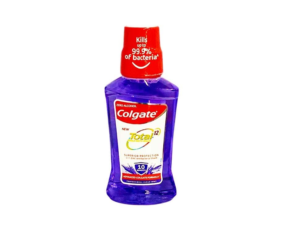Colgate Total 12 Whole Mouth Health Zero Alcohol Professional Clean Mint Mouthwash 250mL
