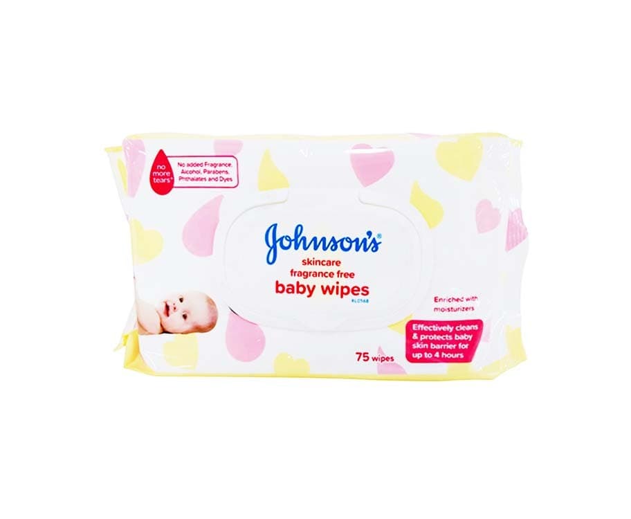 Johnson's Skincare Fragrance Free Baby Wipes 75 Wipes