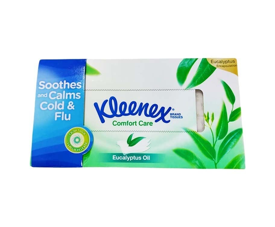 Kleenex Brand Tissue Comfort Care Eucalyptus Oil Scent 3-Ply 80 Sheets