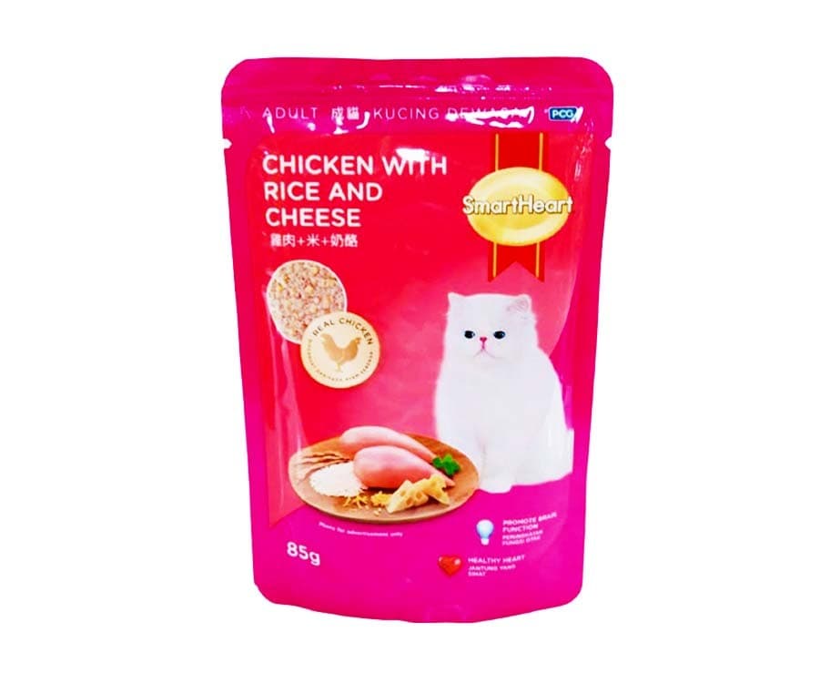 SmartHeart Chicken with Rice & Cheese Cat Food 85g