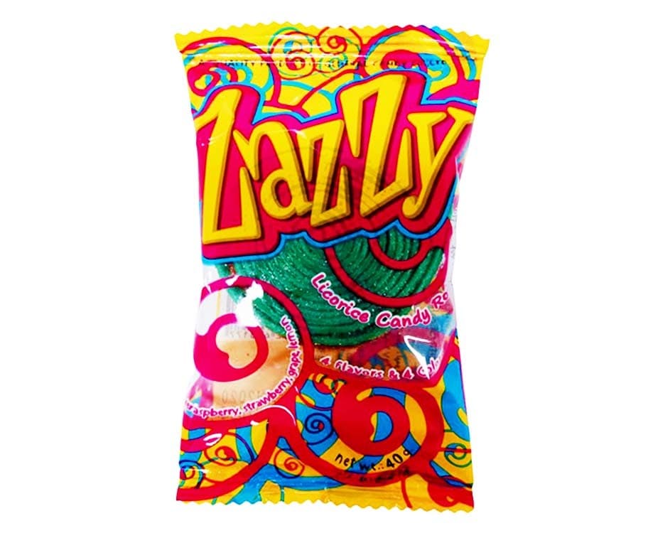 Zazzy Licorice Candy Roll 4 Flavors & 4 Colors 40g