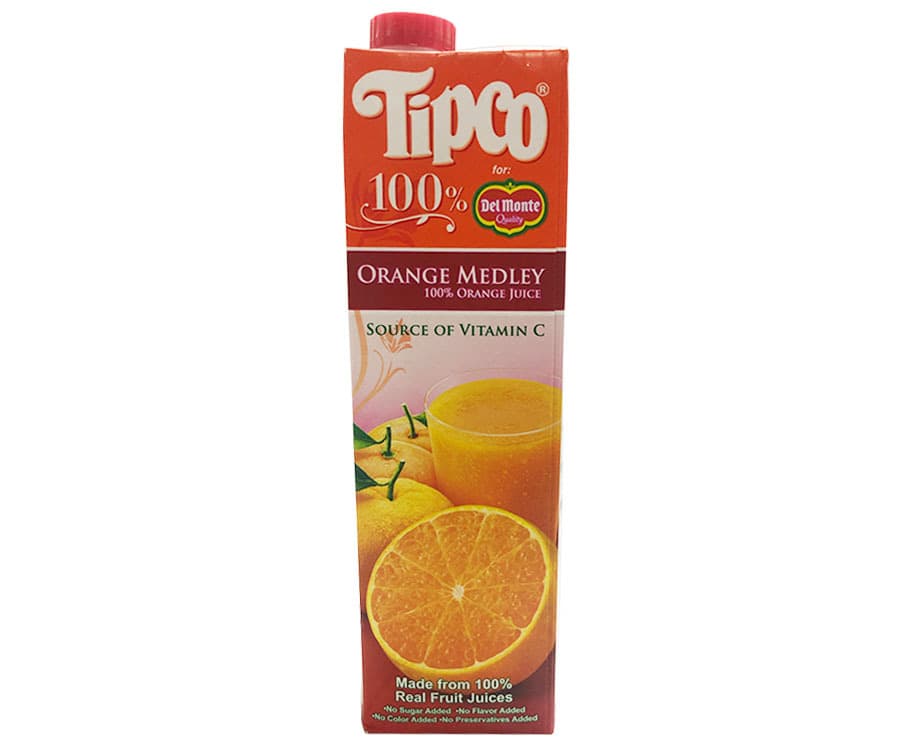 Tipco for Del Monte 100% Orange Medley 100% Orange Juice 1L