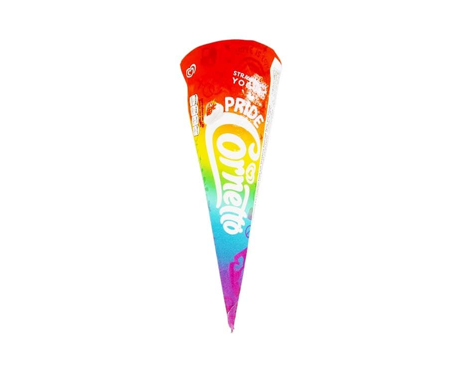 Selecta Cornetto Pride Strawberry Yogurt Flavored Ice Cream 134mL