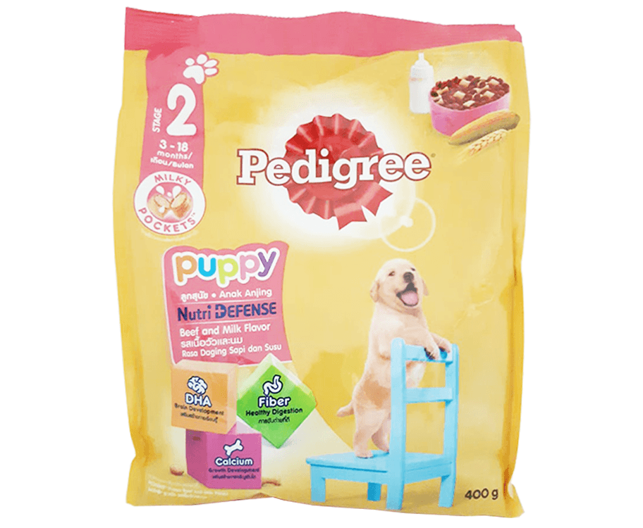 Pedigree Puppy Stage 2 Beef and Milk Flavor 3-18 Months 400g
