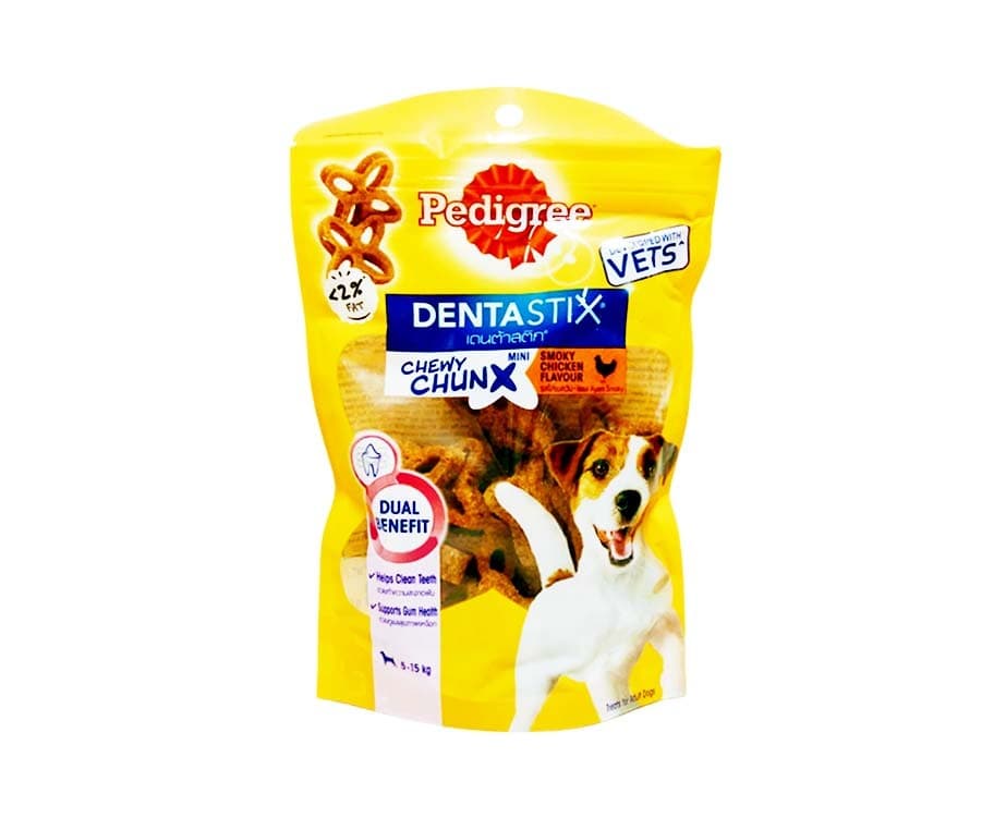 Pedigree Dentastix Chewy Chunx Mini Smoky Chicken Flavour 68g