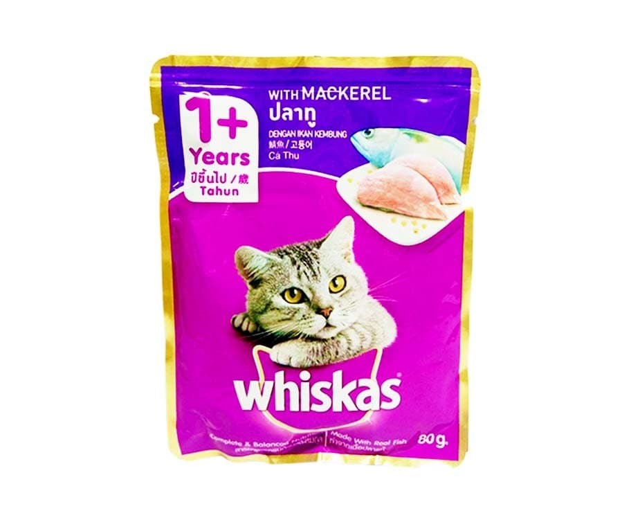 Whiskas with Mackerel 1+ Years 80g