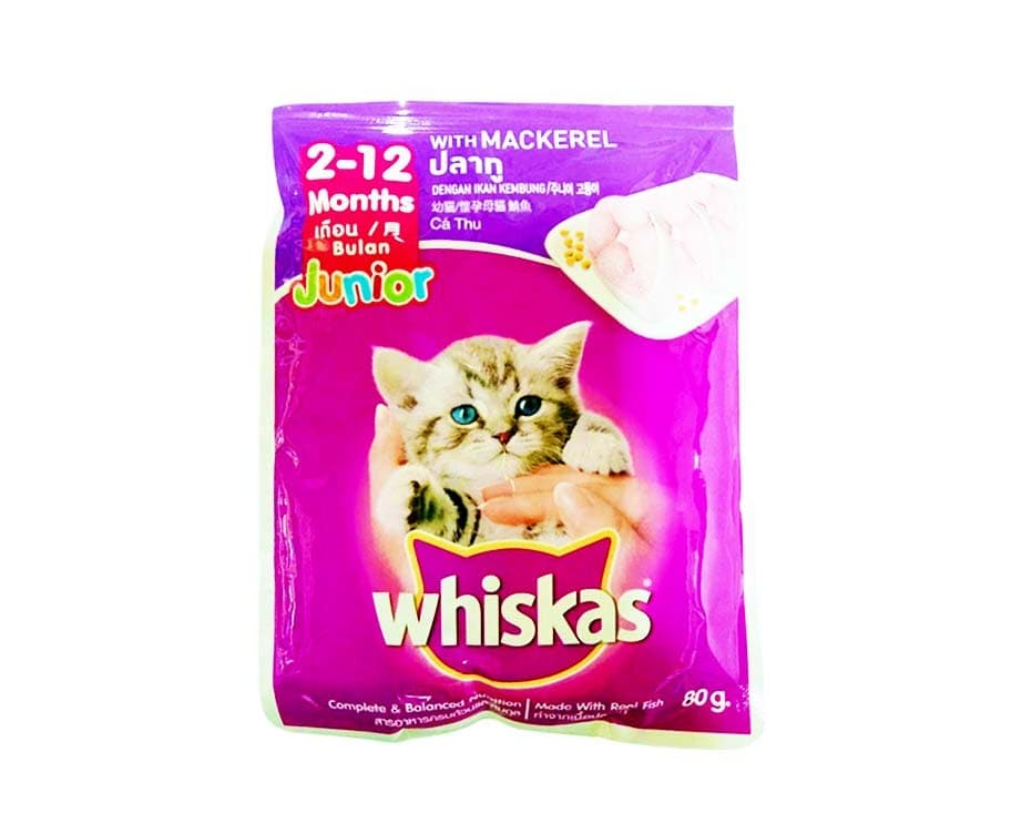Whiskas with Mackerel Junior 2-12 Months 80g