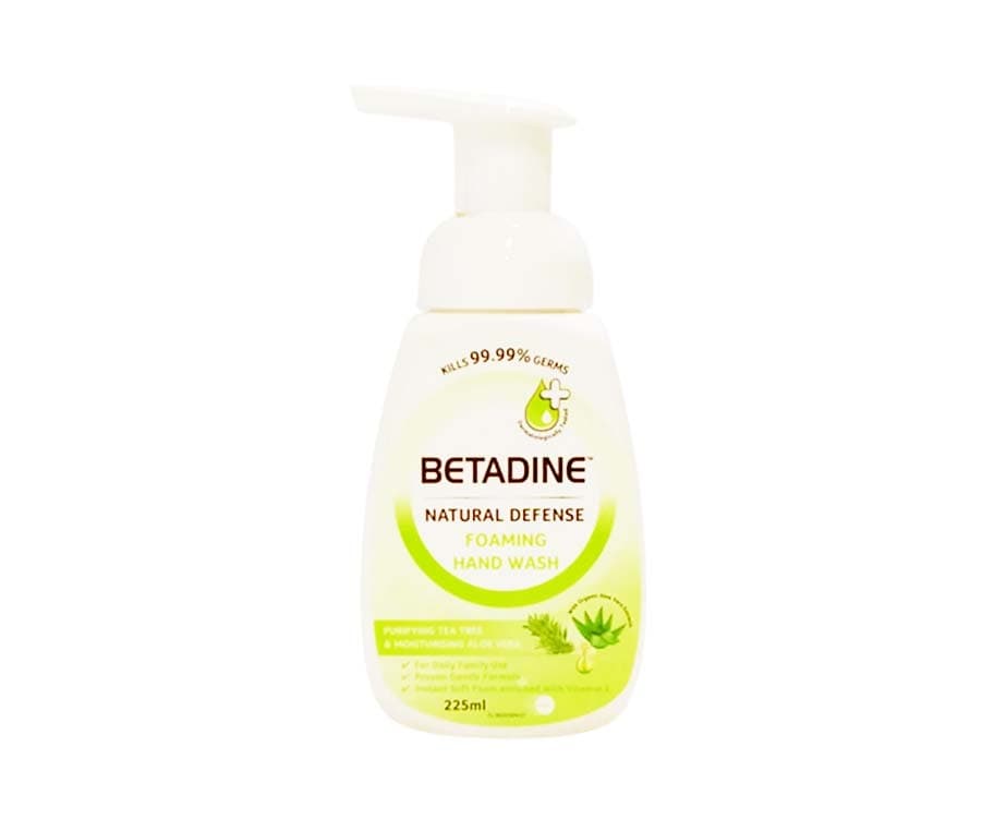 Betadine Natural Defense Foaming Hand Wash Purifying & Moisturising Aloe Vera 225mL