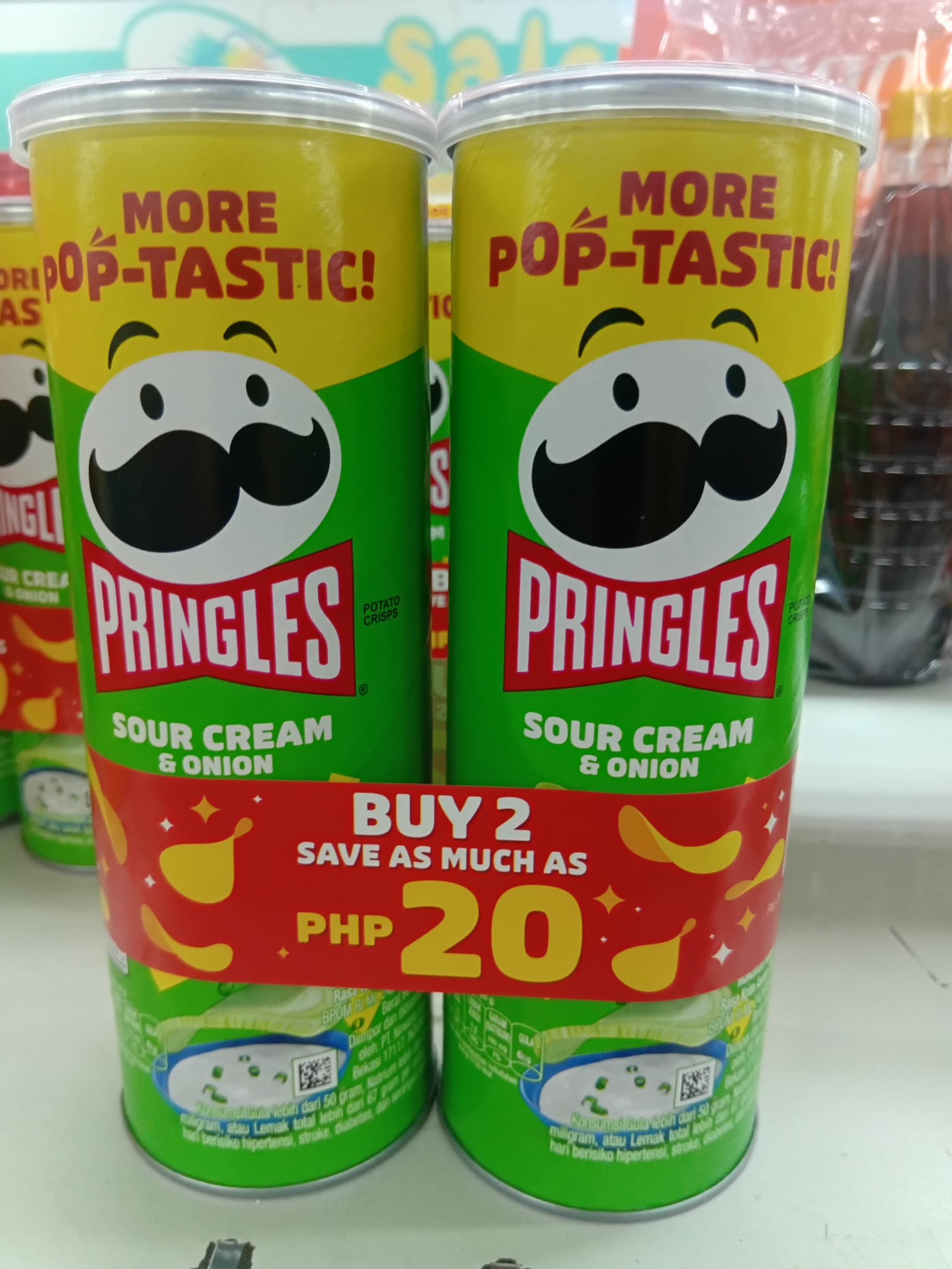 Pringles Sour Cream & Onion (2 Packs x 102g)