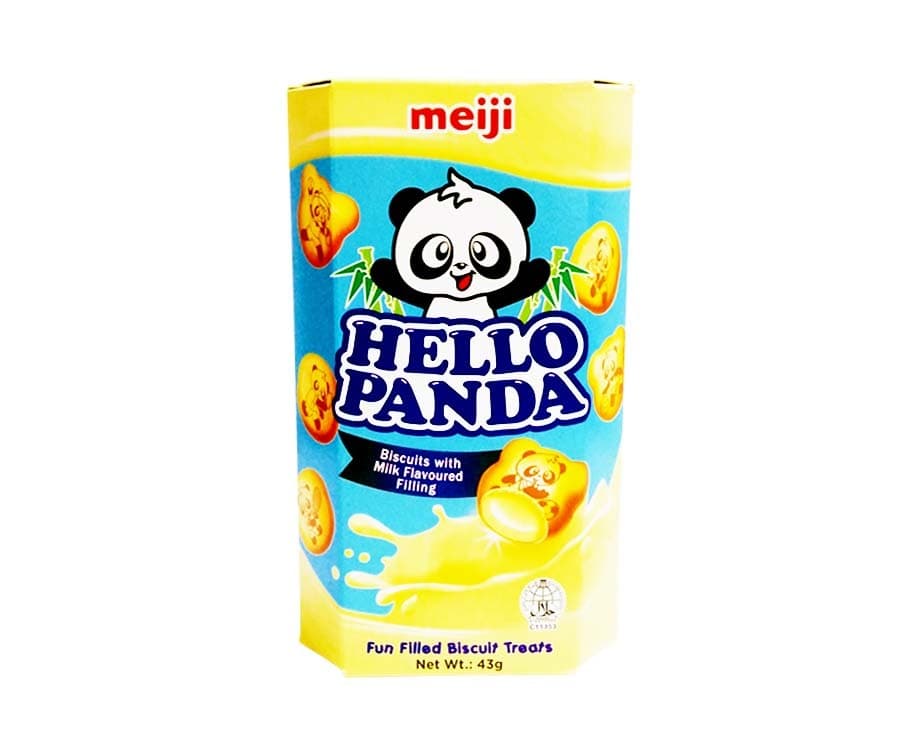 Meiji Hello Panda Biscuits with Milk Flavoured Filling 43g