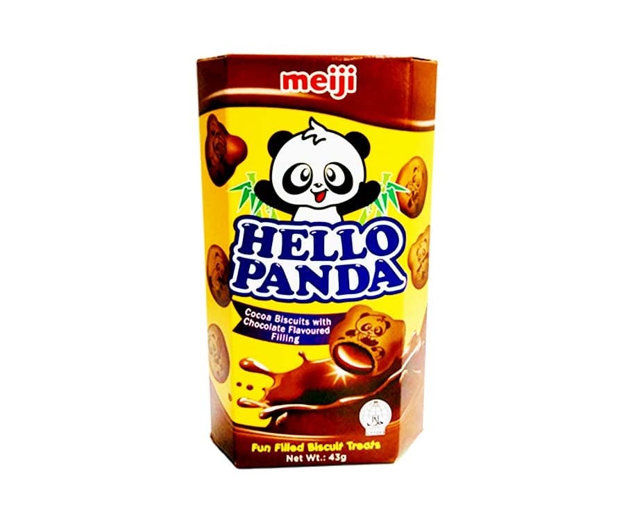 Meiji Hello Panda Cocoa Biscuits with Chocolate Flavoured Filling 43g