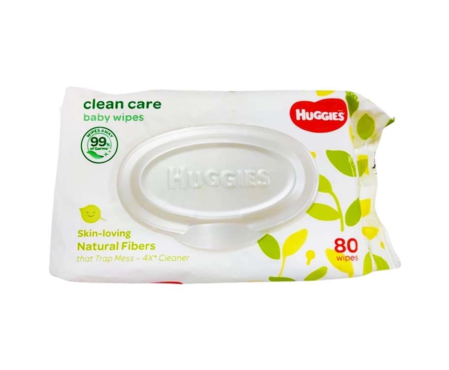 Huggies Clean Care Baby Wipes 80 Wipes