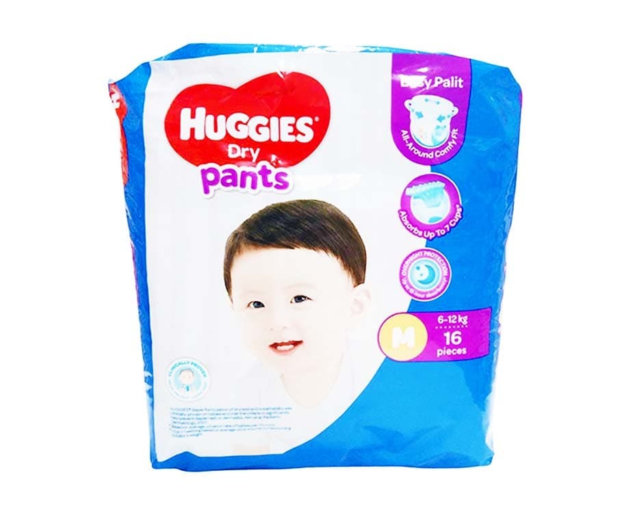 Huggies Dry Pants Medium 6-12kg 16 Pieces