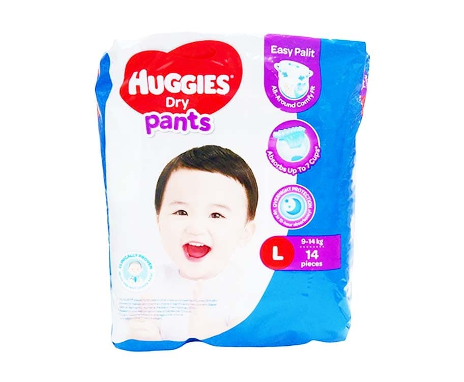 Huggies Dry Pants Large 9-14kg 14 Pieces