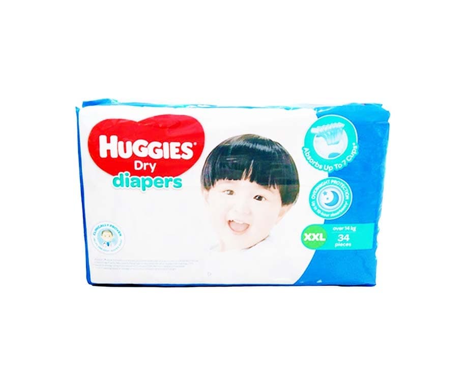 Huggies Dry Diapers XXL 34pcs