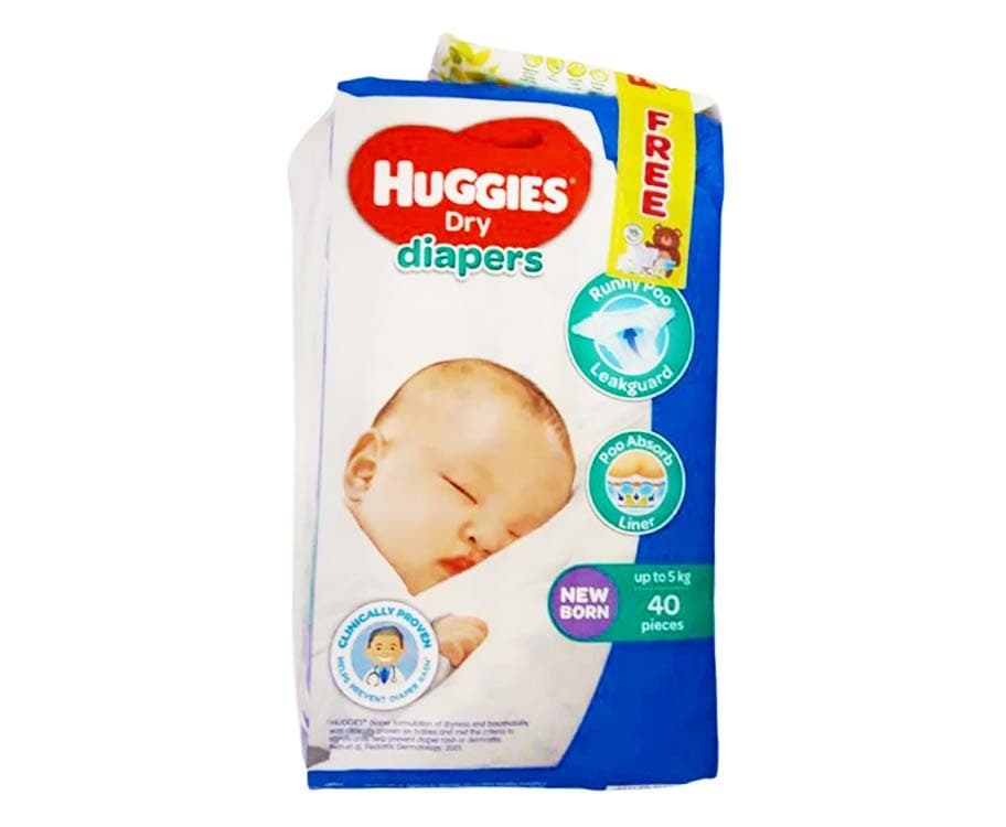 Huggies Dry Newborn Diapers 40 Pieces