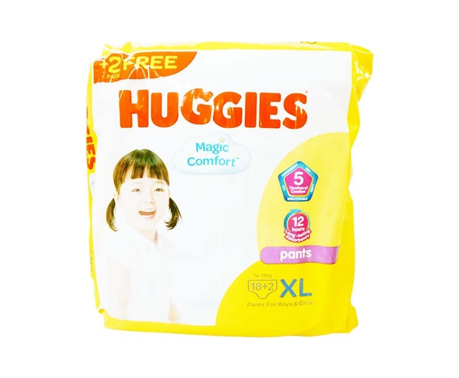 Huggies Magic Comfort Pants For Boys & Girls X-Large 14-18kg (18+2 Diapers)