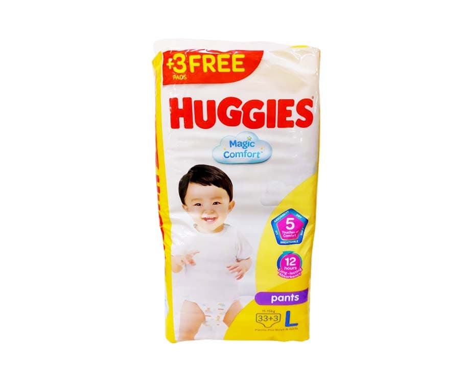 Huggies Magic Comfort Pants Large 11-15kg (33+3 Diapers)