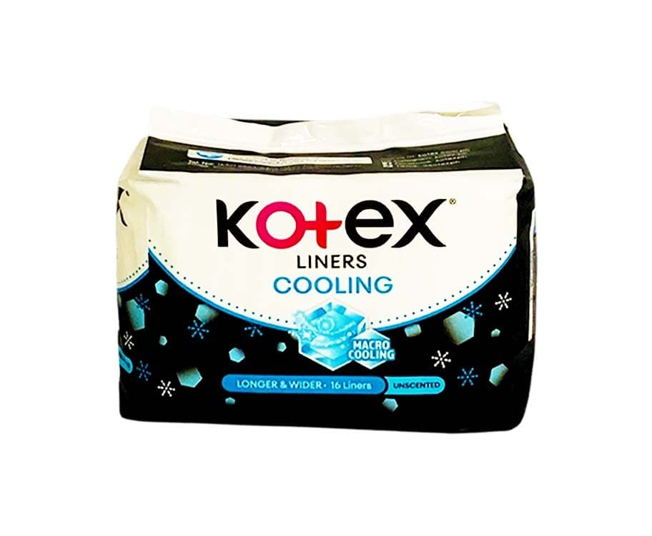 Kotex Liners Cooling Longer & Wider Unscented 16 Liners