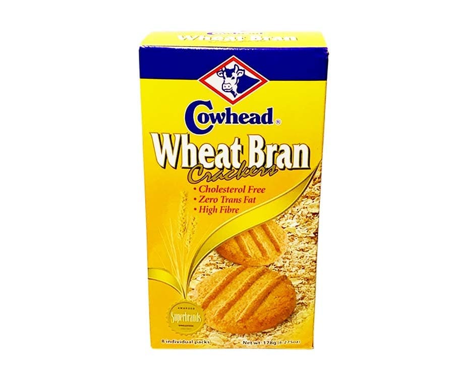 Cowhead Wheat Bran Crackers 8 Individual Packs 6.275oz (178g)
